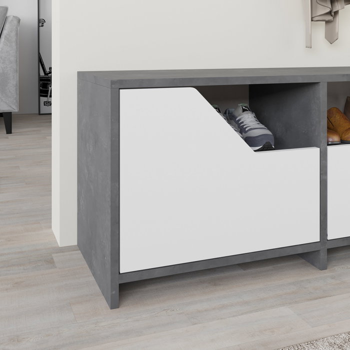 Hanah Home Zapatero Nexus Gris y Blanco